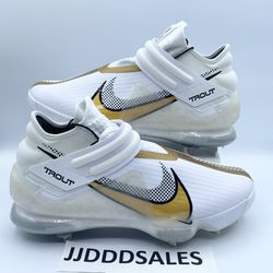 Nike Force Zoom Trout 7 Gold White Baseball Cleats CI3134-106 Men’s Sz 11