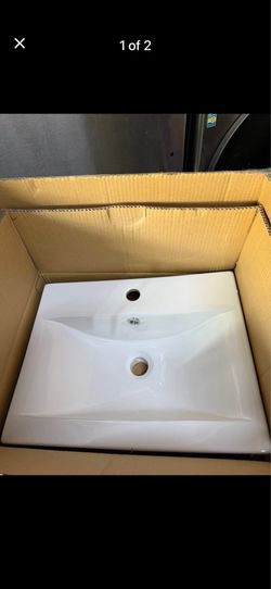 Ceramic bathroom vanity sink 20"x15" $30 #8006-50