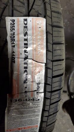 New tire Firestone destination 255 70r17