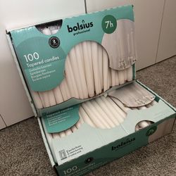 200 White Taper Candles 