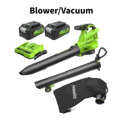 Greenworks 48V Cordless Brushless Leaf Blower Vacuum with Bag,