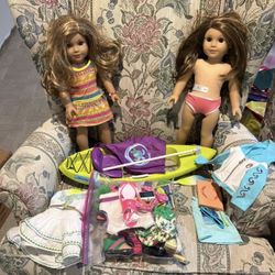 2 American Girl Doll Of The Year And Clothes 