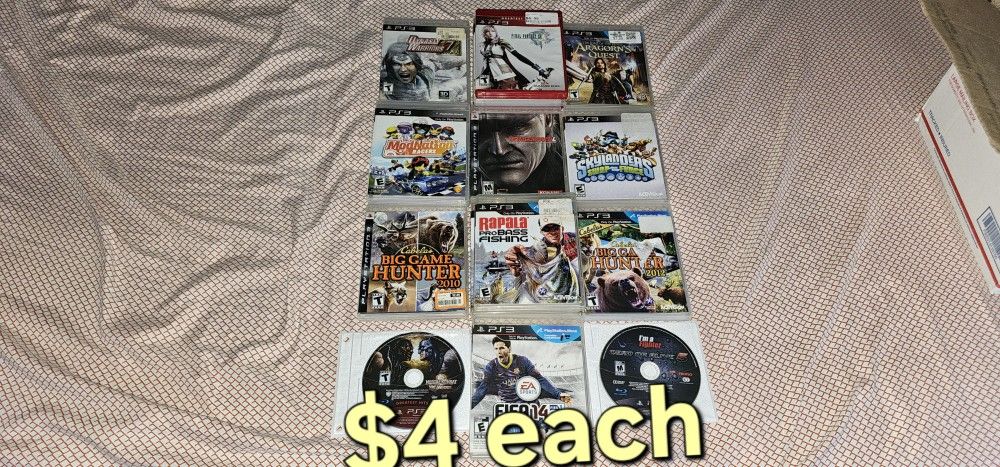 Ps3 Playstation 3 Games [ $4 Each ]
