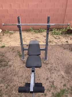 Golds Gym Xr6.1 Bench And 1 Inch Diameter Bar