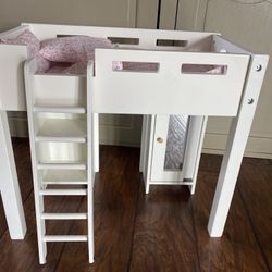 Pottery barn kids American girl doll loft bed