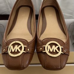 Michael Kors Cognac Moccasin Flats