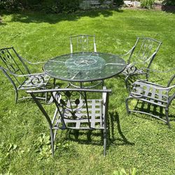 Patio table with four chairs
