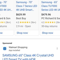 Samsung 70in BRAND NEW