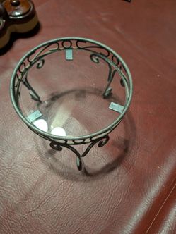 Metal and glass stand