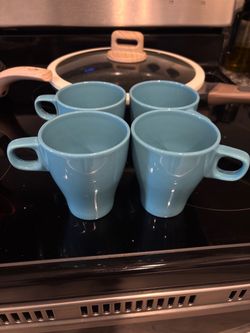 IKEA Set of 4 Light Blue Ceramic Mugs