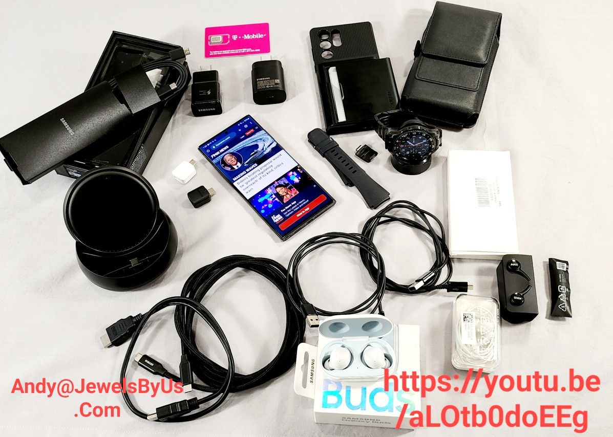Samsung S22 Ultra, SM-S908U, 512G, Unlocked, Phantom Black