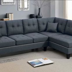 BRAND NEW 2PCS SECTIONAL SOFA SET WITH ACCENT PILOWS INCLUDED $329