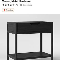 Black nightstands - set of 2