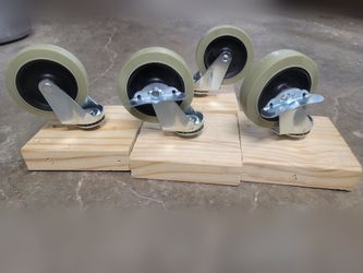 4 inch swivel caster wheels threaded stem set of 4 heavy duty polyurethane