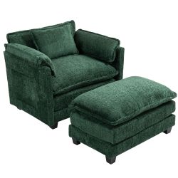 55.32*39.76 Oversized Sofa Indoor,Portable ottoman,Boucle Single Sofa Bed with Wider seat,Double deep cushion,Strong wrapping of thick armrests for Li