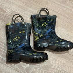 Kids Dinosaur Rain Boots 9 10 Galoshes