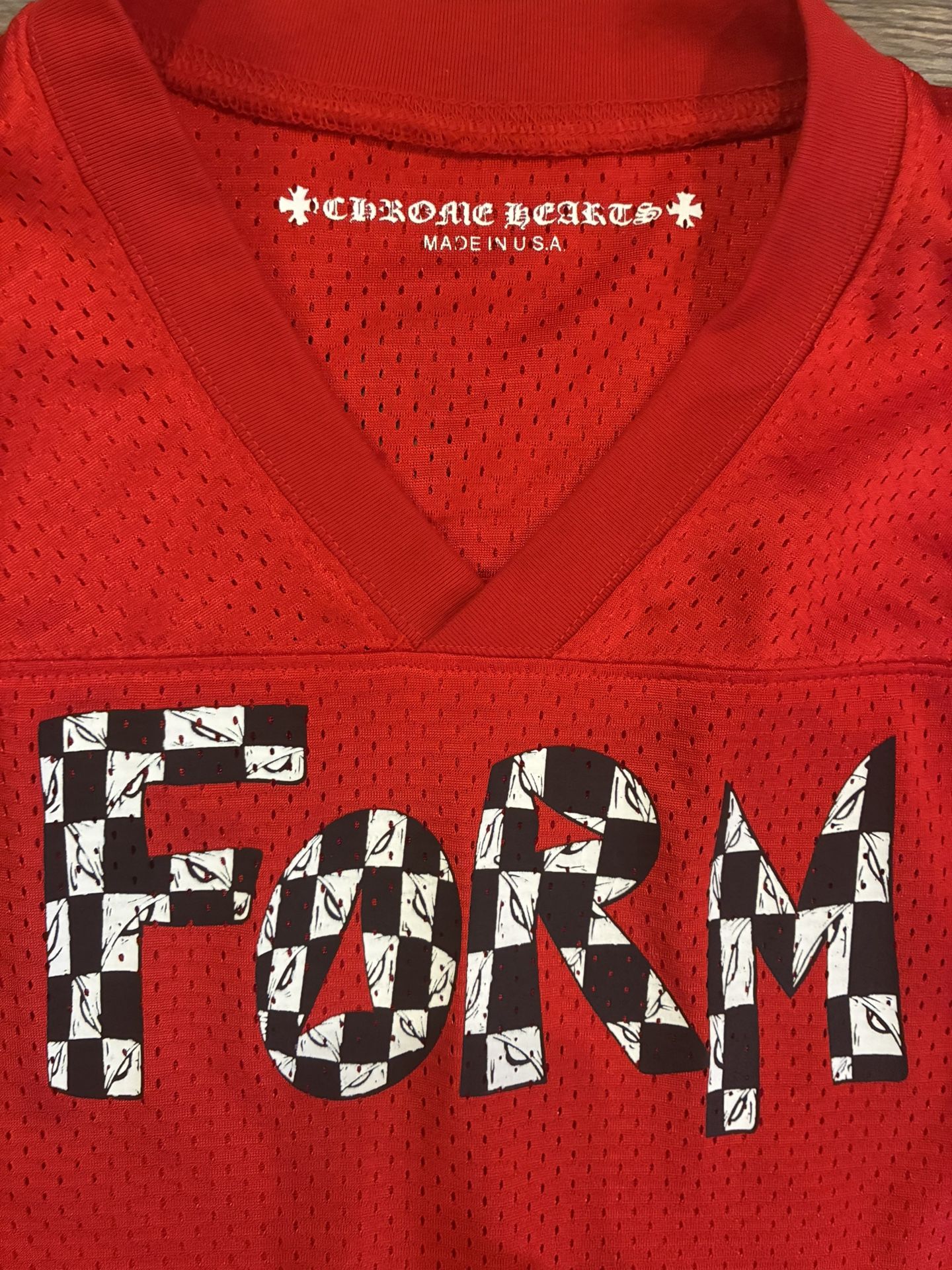 Chrome Hearts Jersey Red Mesh T Shirt