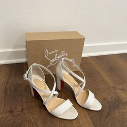 Christian Louboutin Kid Loui Bee Alta 85 Sandals 40