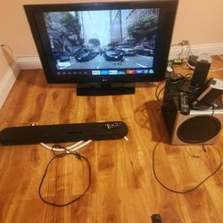 Subwoffer, Yamaha Surround Sound, 42" LG Smart TV 