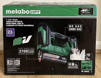 Metabo HPT 1-3/8-in 23 Gauge Cordless Pin Nailer with 2.0Ah Battery and Charger New