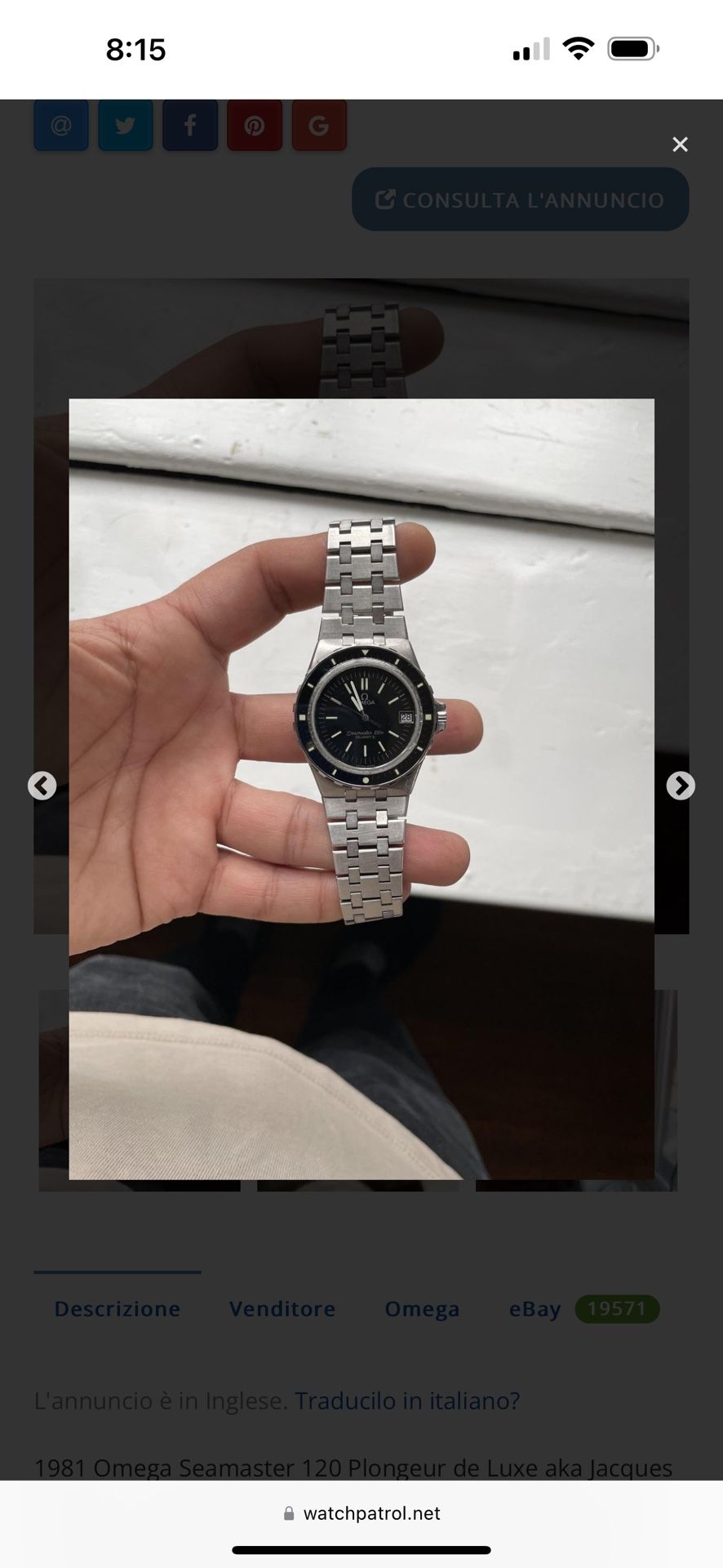 1981 Omega Plongeur De Luxe Jacques Mayol Seamaster