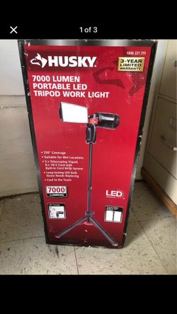 NEW (Open Box) Husky 7000 Lumen Portable LED Tripod Work Light