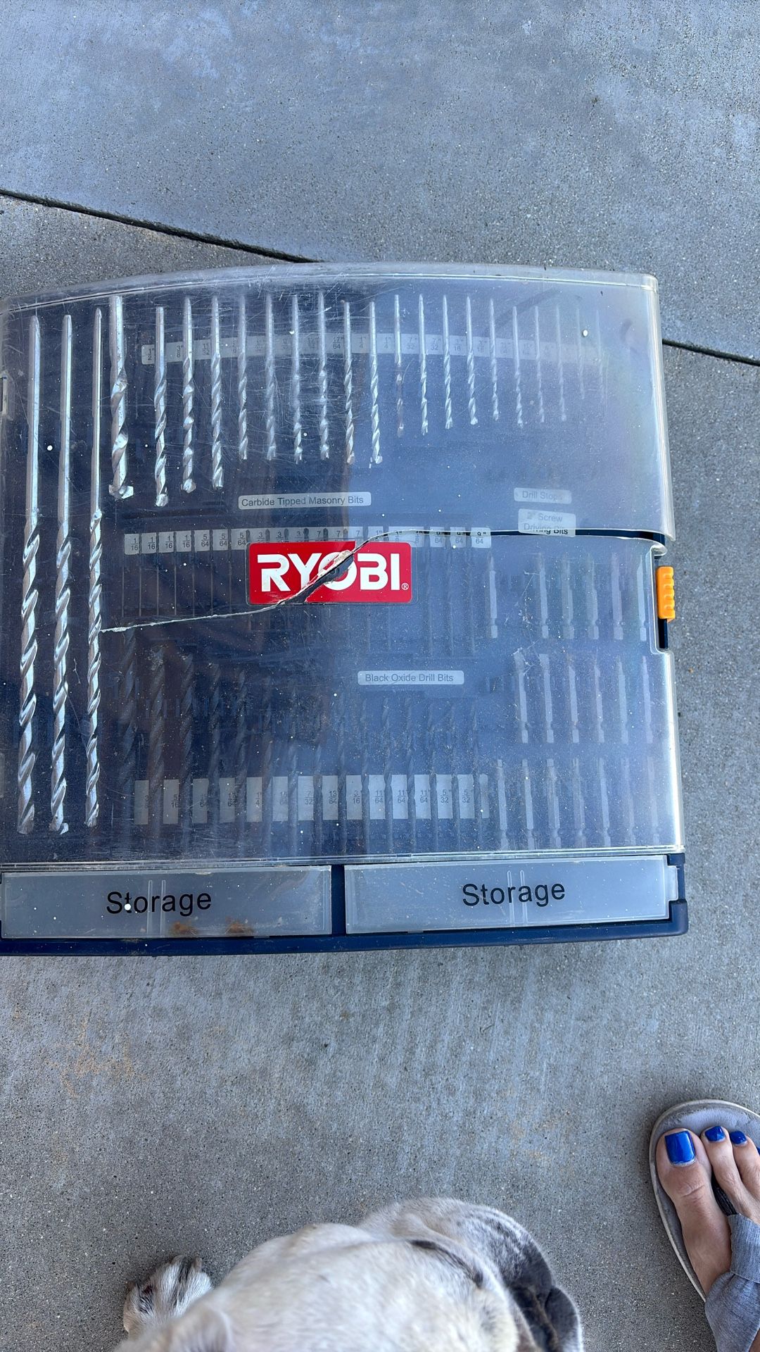 Ryobi  Drill Bits In Storage