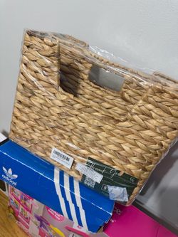 Woven Water Hyacinth Storage Basket