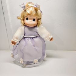 Precious Moments Vintage Retired Porcelain Doll Ceramic Blond  Hair