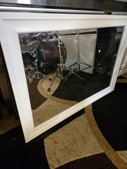 Mirror for sale – white wooden frame