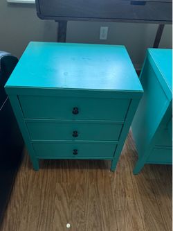 Pair of Teal Nightstands