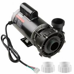 2 Speed SPA Pump, 56-Frame, AC 220-240V Hot Tub SPA Pump, 4HP/210GPM/65.61ft High Speed or 0.7HP/103GPM/16.07ft Low Speed, 2" Port 90° Rotational Inte