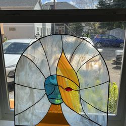Stained Glass Abstract Face