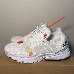 Size 10 off white Nike presto