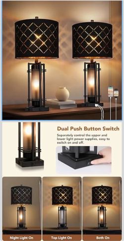 2 Black Lamps