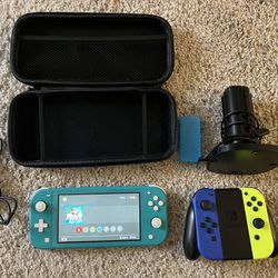 Nintendo Switch Lite with Mario Bros game and extra controller