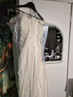 Wedding dress and bridesmaid dress
