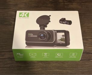 4k Ultra Hd Dash Cam With Front &  Back Cameras