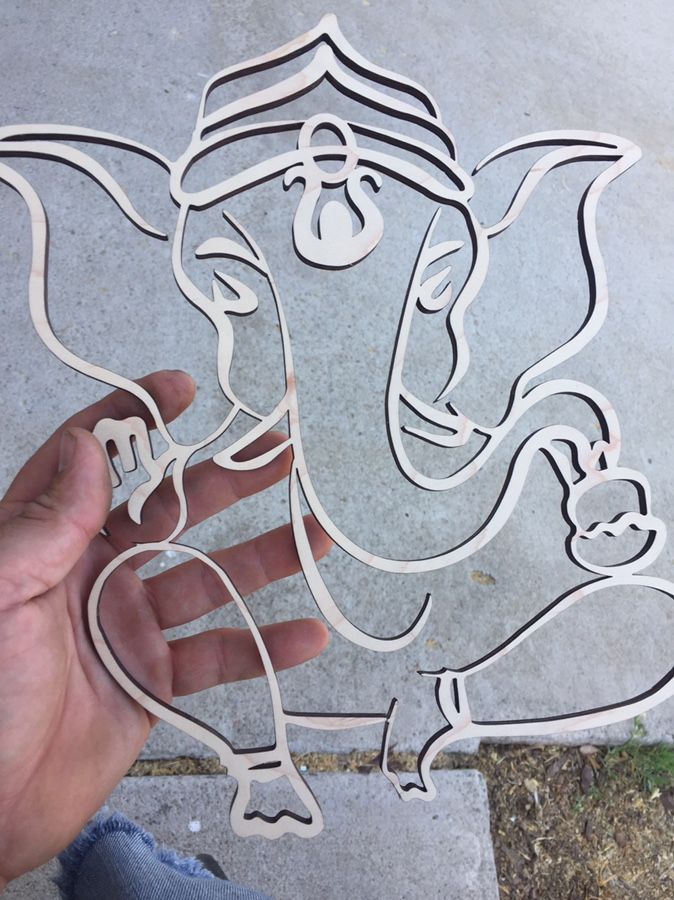 Ganesha wall hanging stencil cutouts