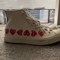 CONVERSE X COMME DES GARCONS PLAY ALL STAR CHUCK '70 HI - WHITE