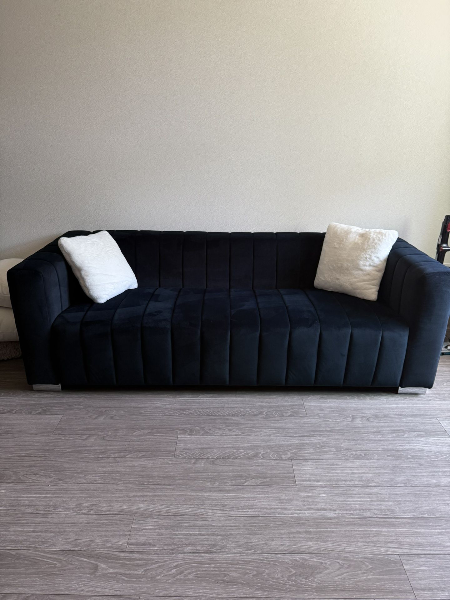 Black Velvet Couch