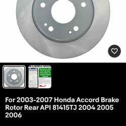 Honda Accord Brake & Rotor Rear 