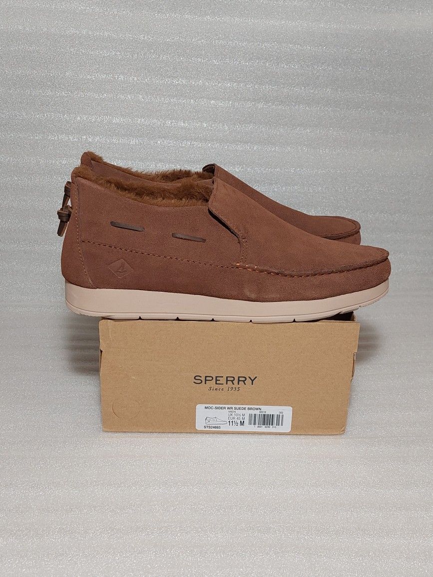 Sperry Moccasin Slip Ons Sneakers. New. Brown. Size 11.5 Men's Shoes.
