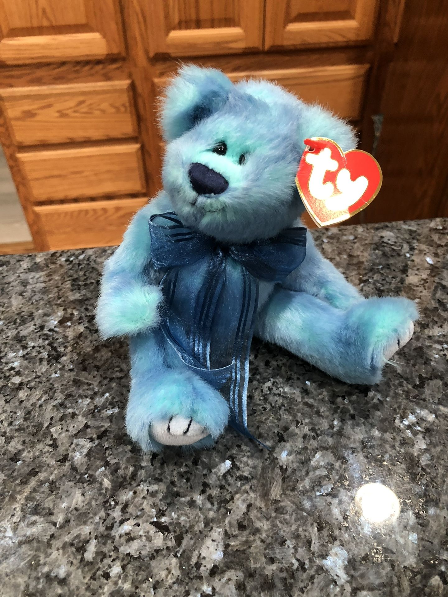 Ty Beanie Bear “Azure”. Year 1993.  Brand New Size 7 inches Tall . Brand New With Tags 