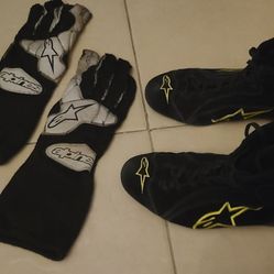 Alpinestars Racing Shoes & Gloves for gokart, car, offroad
