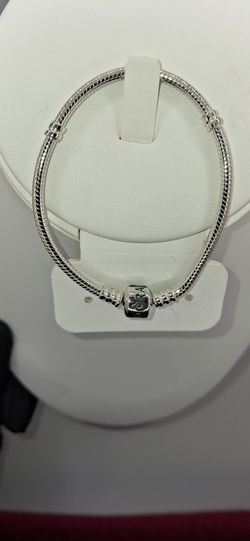 Pandora Moments Barrel Clasp Snake Chain Bracelet