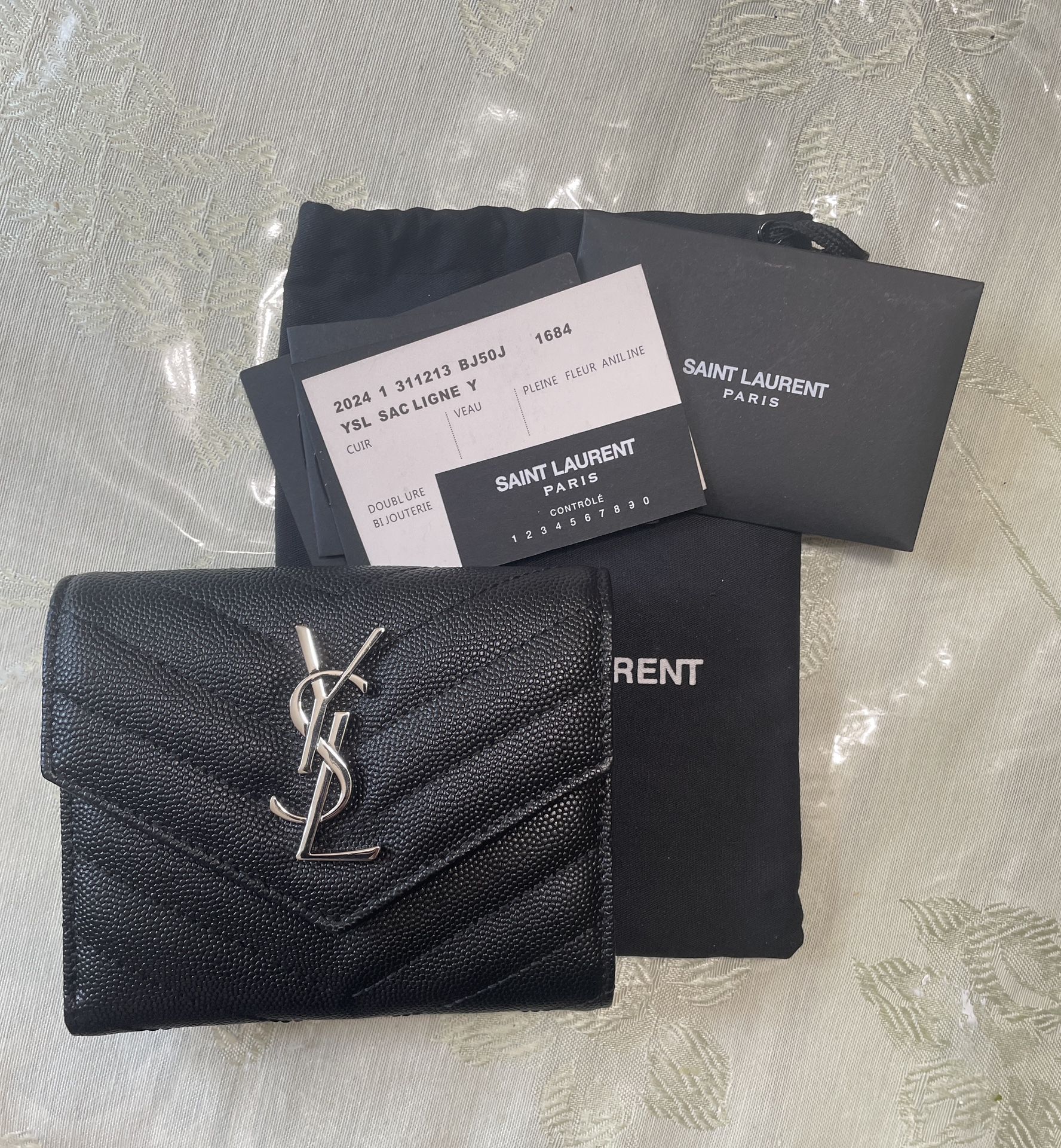 YSL Monogram Trifold Wallet