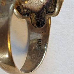 Gold Ring 10 Karat Gold Men's Vintage Vintage Gold Is A More Pure Gold
