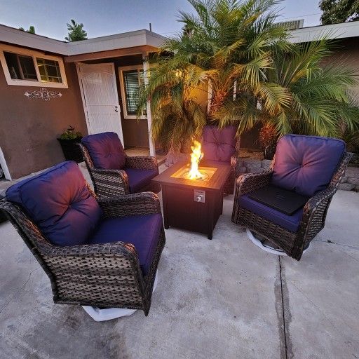New Fire Pit Patio Set/ Outdoor Furniture/ Conversation Set