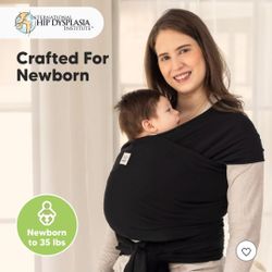 Black KeaBabies Baby Wrap Carrier